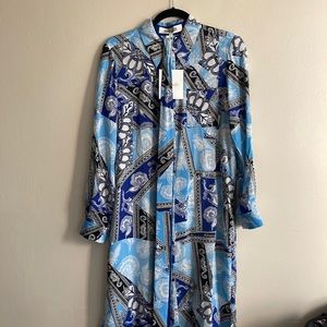 New Diane Von Furstenberg Silk Shirt Dress